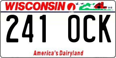 WI license plate 241OCK