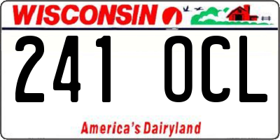 WI license plate 241OCL