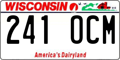 WI license plate 241OCM