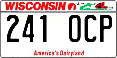 WI license plate 241OCP