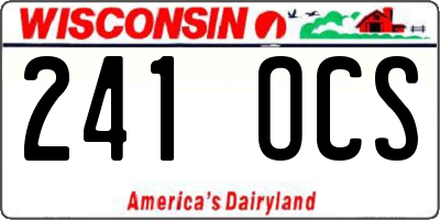 WI license plate 241OCS