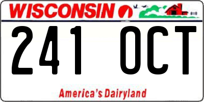 WI license plate 241OCT