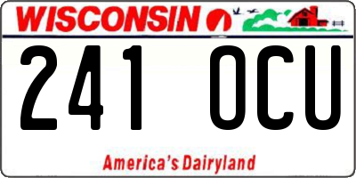 WI license plate 241OCU