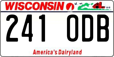 WI license plate 241ODB
