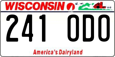 WI license plate 241ODO
