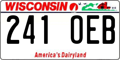 WI license plate 241OEB