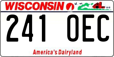 WI license plate 241OEC