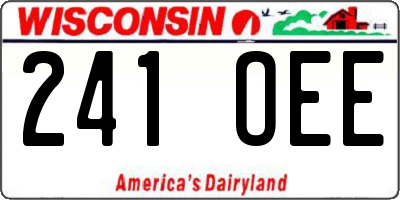 WI license plate 241OEE