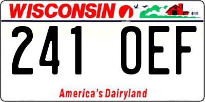 WI license plate 241OEF