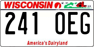 WI license plate 241OEG