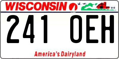 WI license plate 241OEH