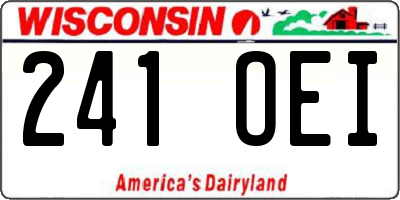WI license plate 241OEI
