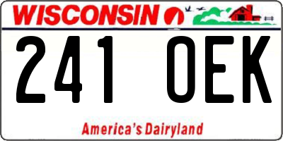 WI license plate 241OEK
