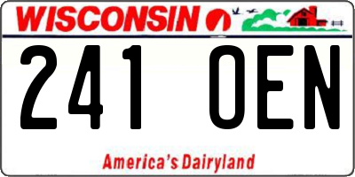 WI license plate 241OEN