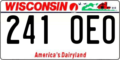 WI license plate 241OEO