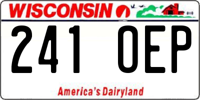 WI license plate 241OEP