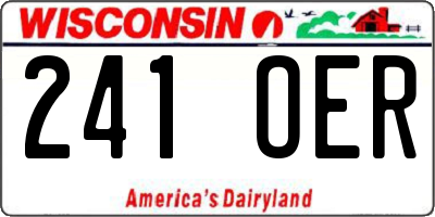 WI license plate 241OER
