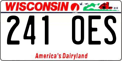 WI license plate 241OES