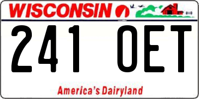 WI license plate 241OET