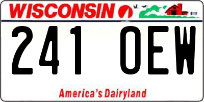 WI license plate 241OEW