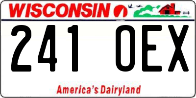 WI license plate 241OEX