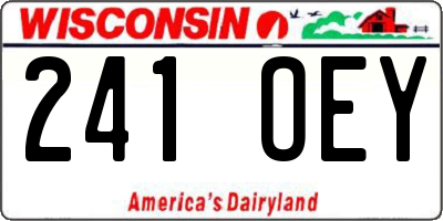 WI license plate 241OEY