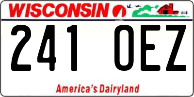 WI license plate 241OEZ