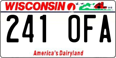WI license plate 241OFA