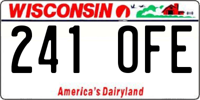 WI license plate 241OFE