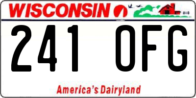 WI license plate 241OFG