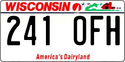 WI license plate 241OFH