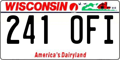 WI license plate 241OFI