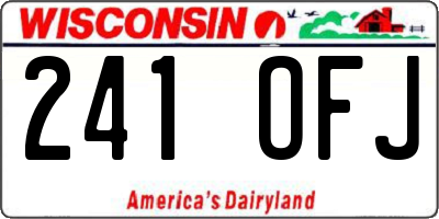 WI license plate 241OFJ