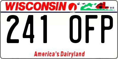 WI license plate 241OFP