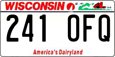 WI license plate 241OFQ