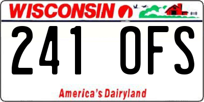 WI license plate 241OFS