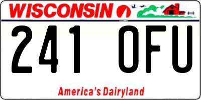 WI license plate 241OFU
