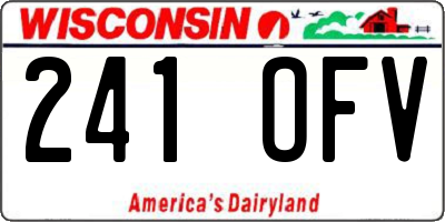 WI license plate 241OFV