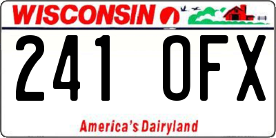 WI license plate 241OFX