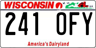 WI license plate 241OFY