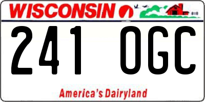 WI license plate 241OGC