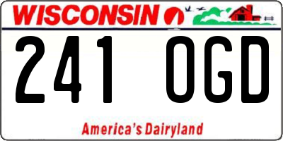 WI license plate 241OGD