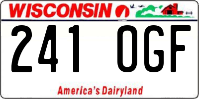 WI license plate 241OGF