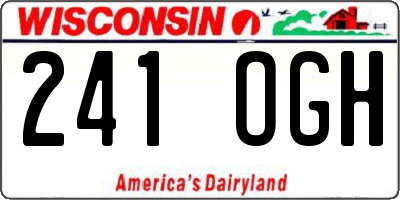 WI license plate 241OGH