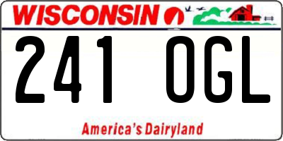 WI license plate 241OGL