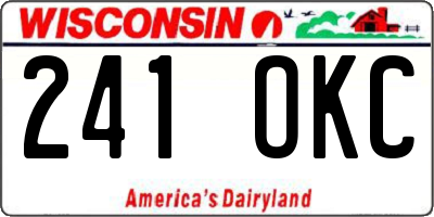 WI license plate 241OKC