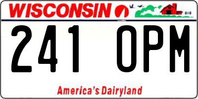 WI license plate 241OPM