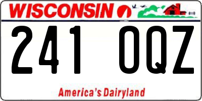 WI license plate 241OQZ