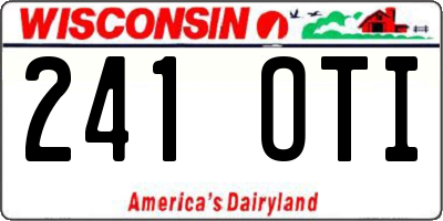 WI license plate 241OTI