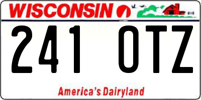 WI license plate 241OTZ